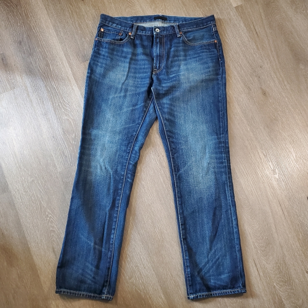 Uniqlo Men's 36×32 Regular Straight Cotton Jeans